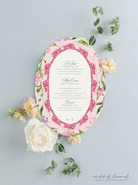Hailey | Oval Wedding Menu Card
