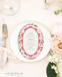 Hailey | Oval Wedding Menu Card