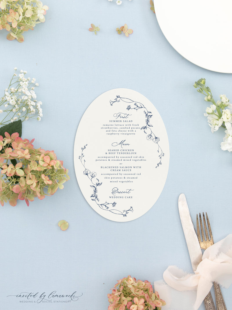Hannah | Oval Menu