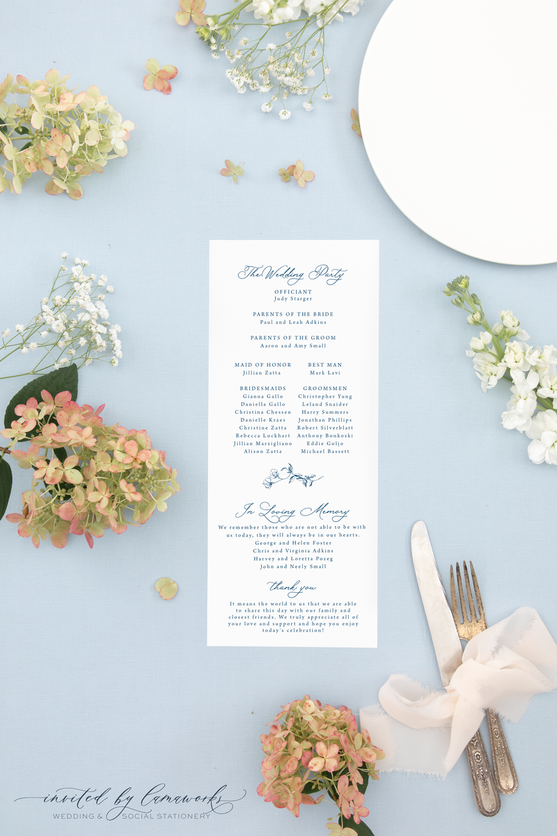 Hannah | Wedding Program