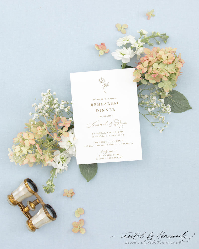 Hannah | Rehearsal Dinner Invitation