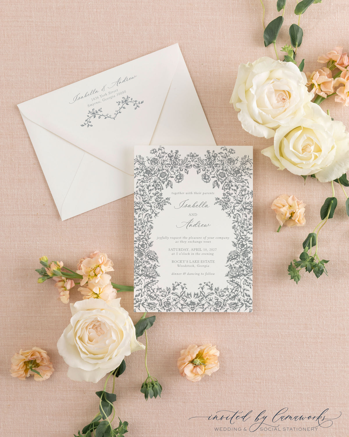 Isabella | Floral Frame Invitation