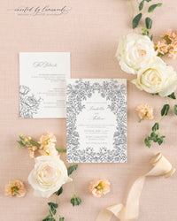 Isabella | Floral Frame Invitation
