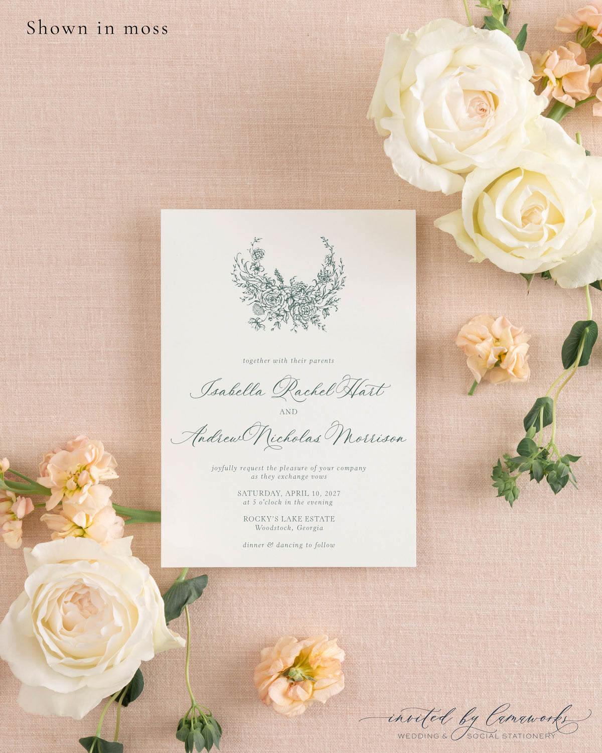 Isabella | Delicate Wreath Invitation