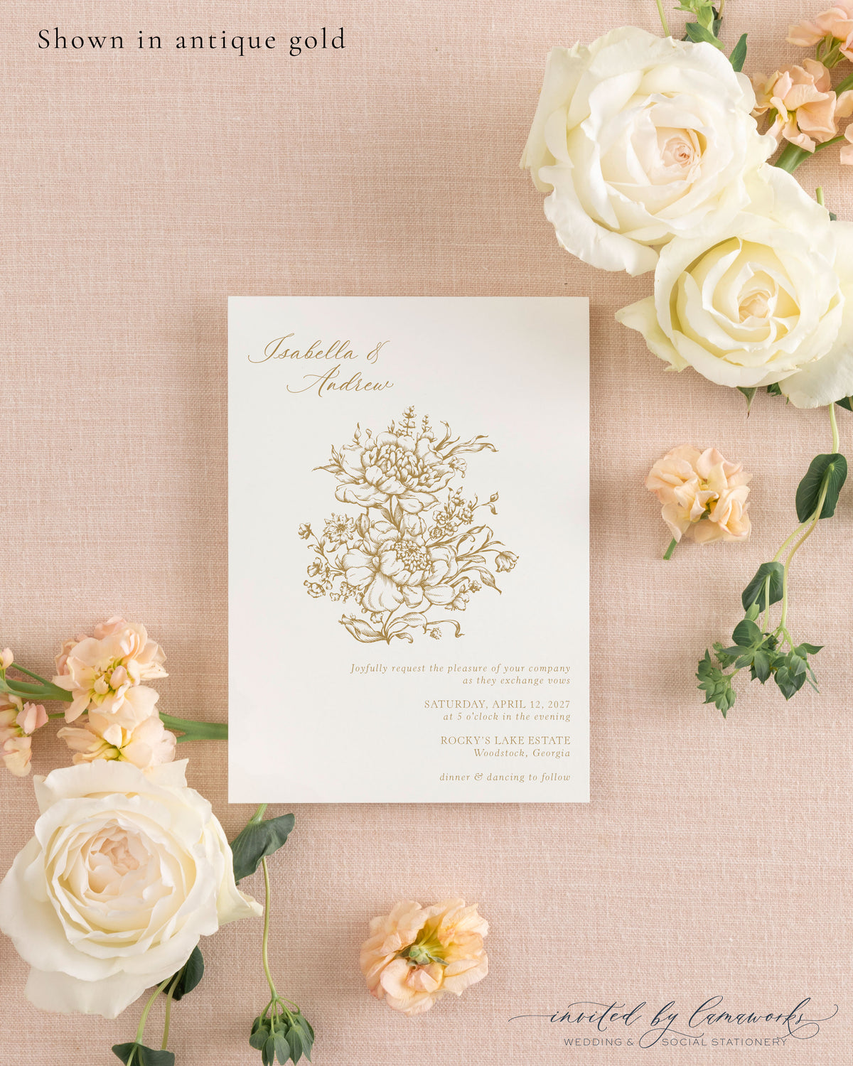 Isabella | Large Flower Invitation