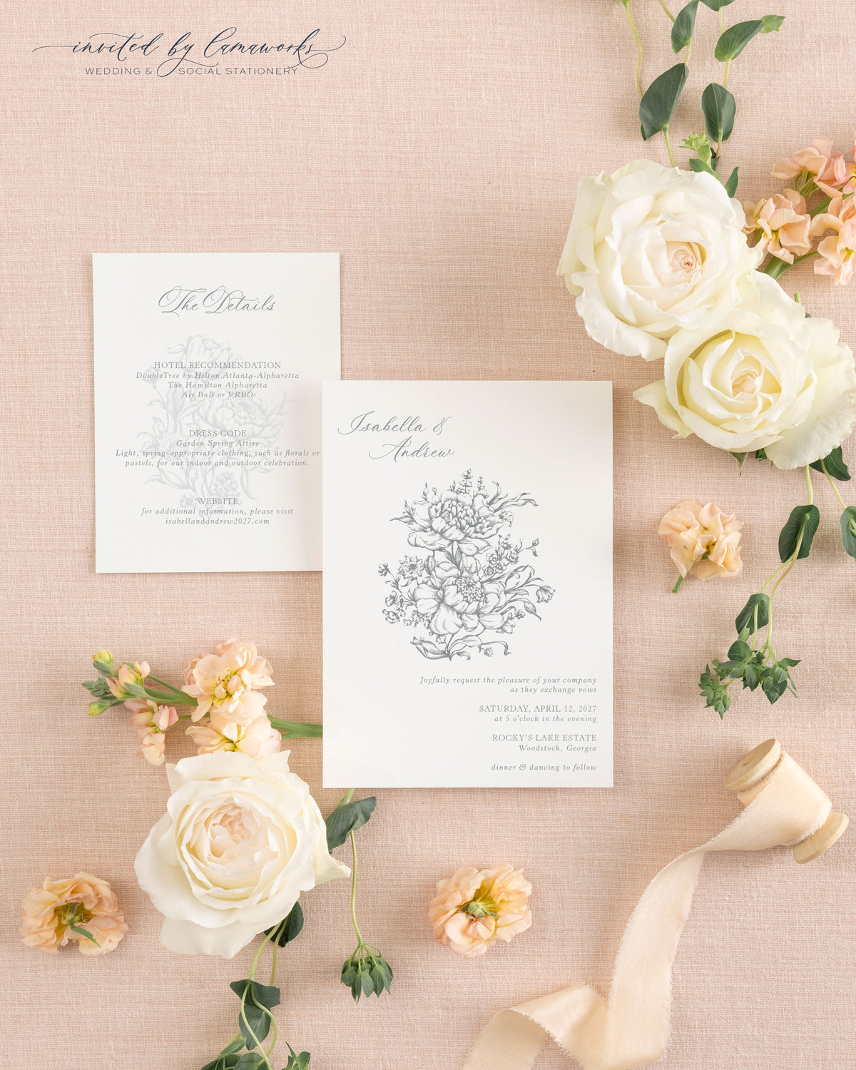 Isabella | Large Flower Invitation