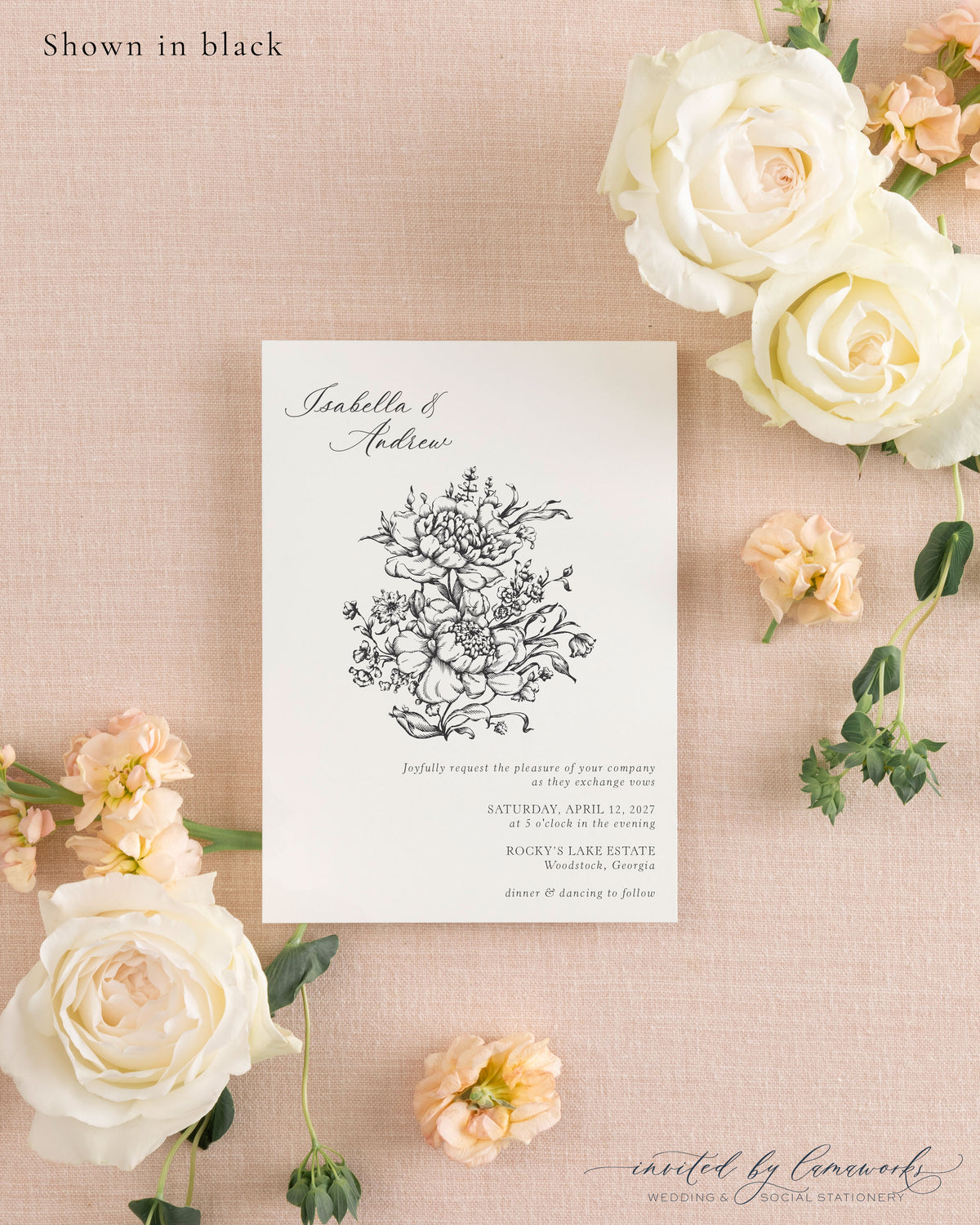 Isabella | Large Flower Invitation