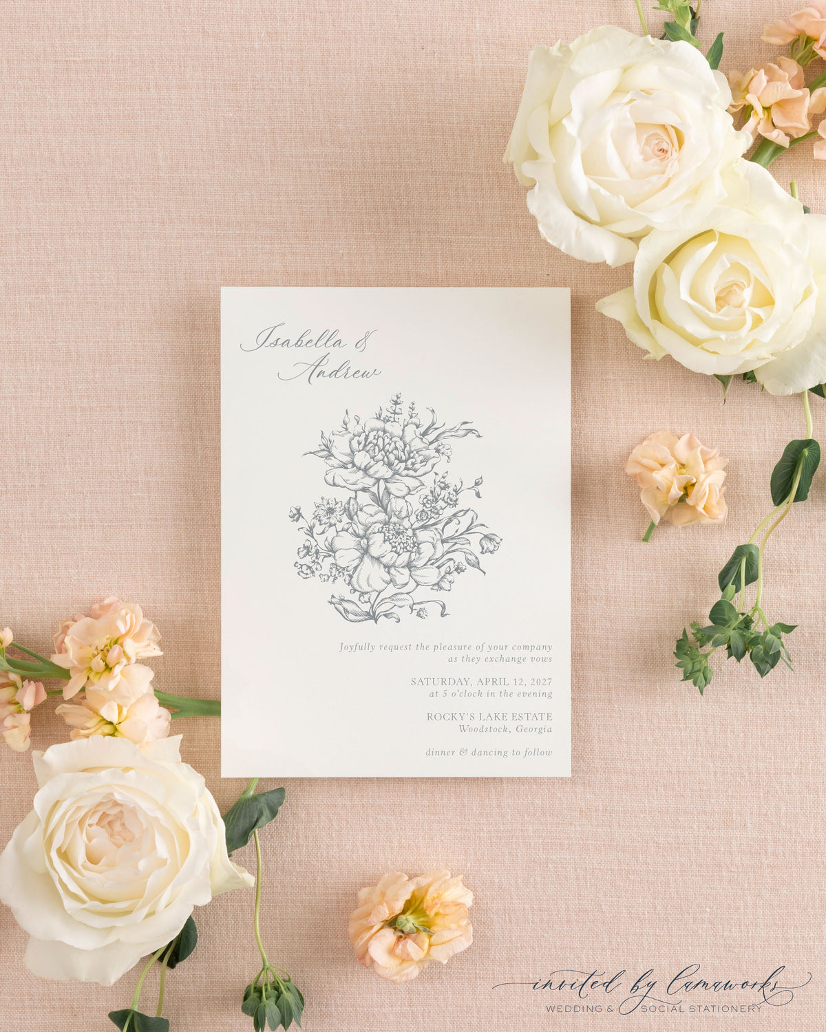 Isabella | Large Flower Invitation