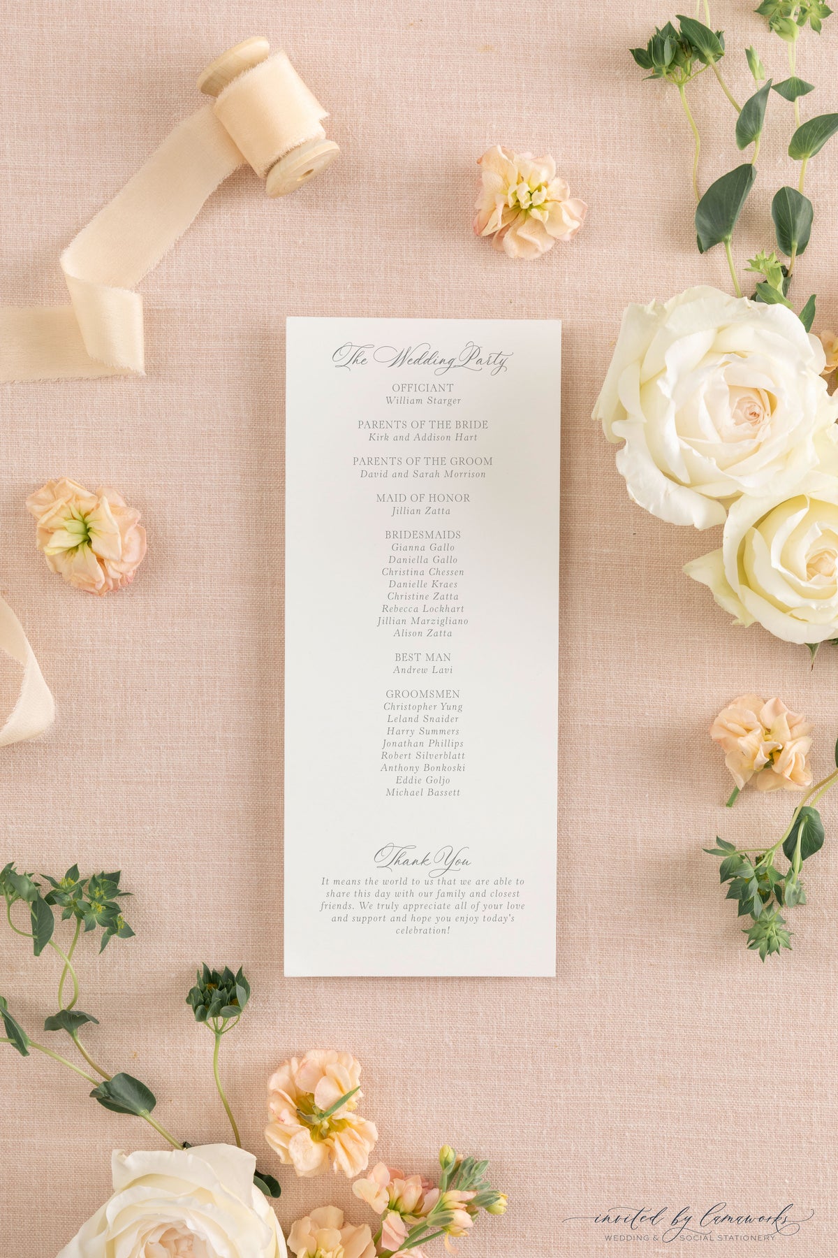 Isabella | Wedding Program