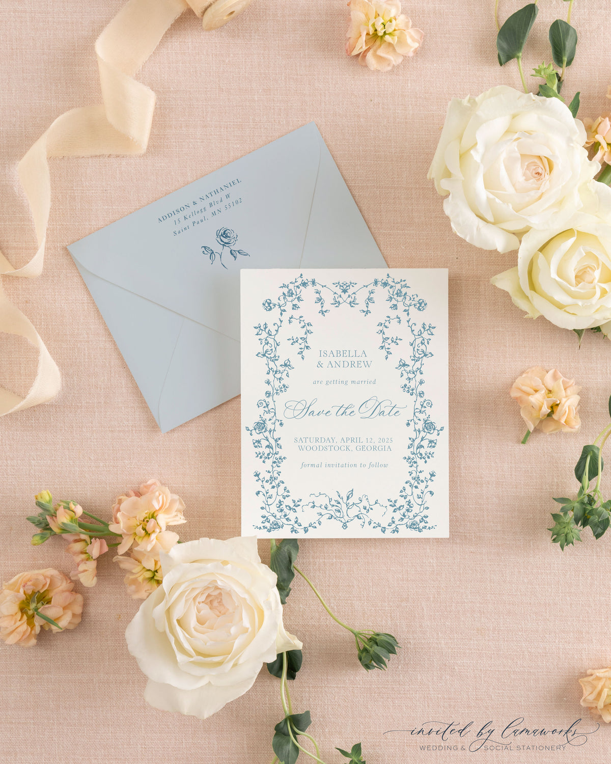 Isabella | Save the Date - Floral Frame