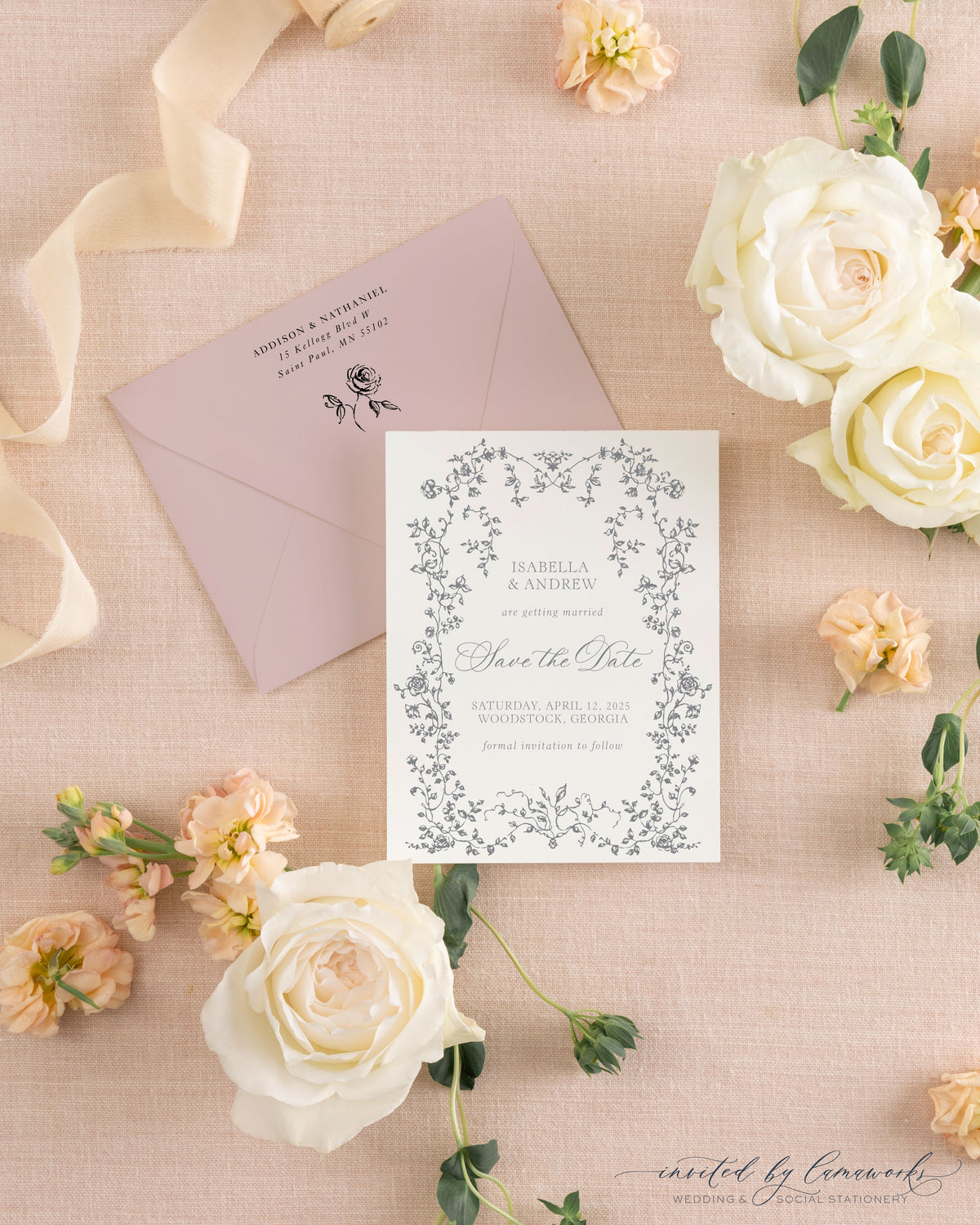 Isabella | Save the Date - Floral Frame