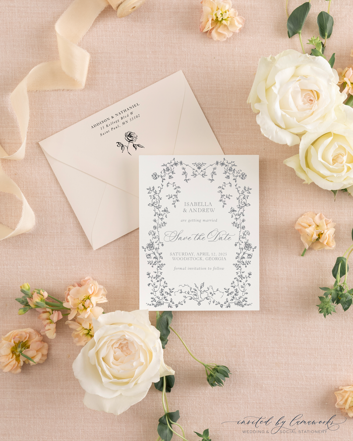 Isabella | Save the Date - Floral Frame