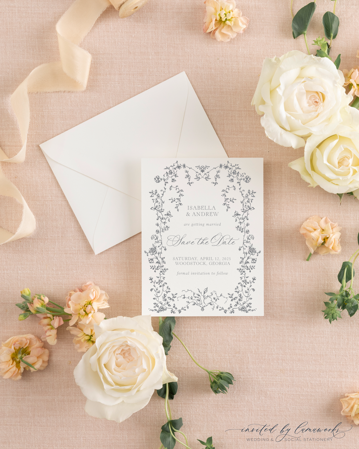 Isabella | Save the Date - Floral Frame