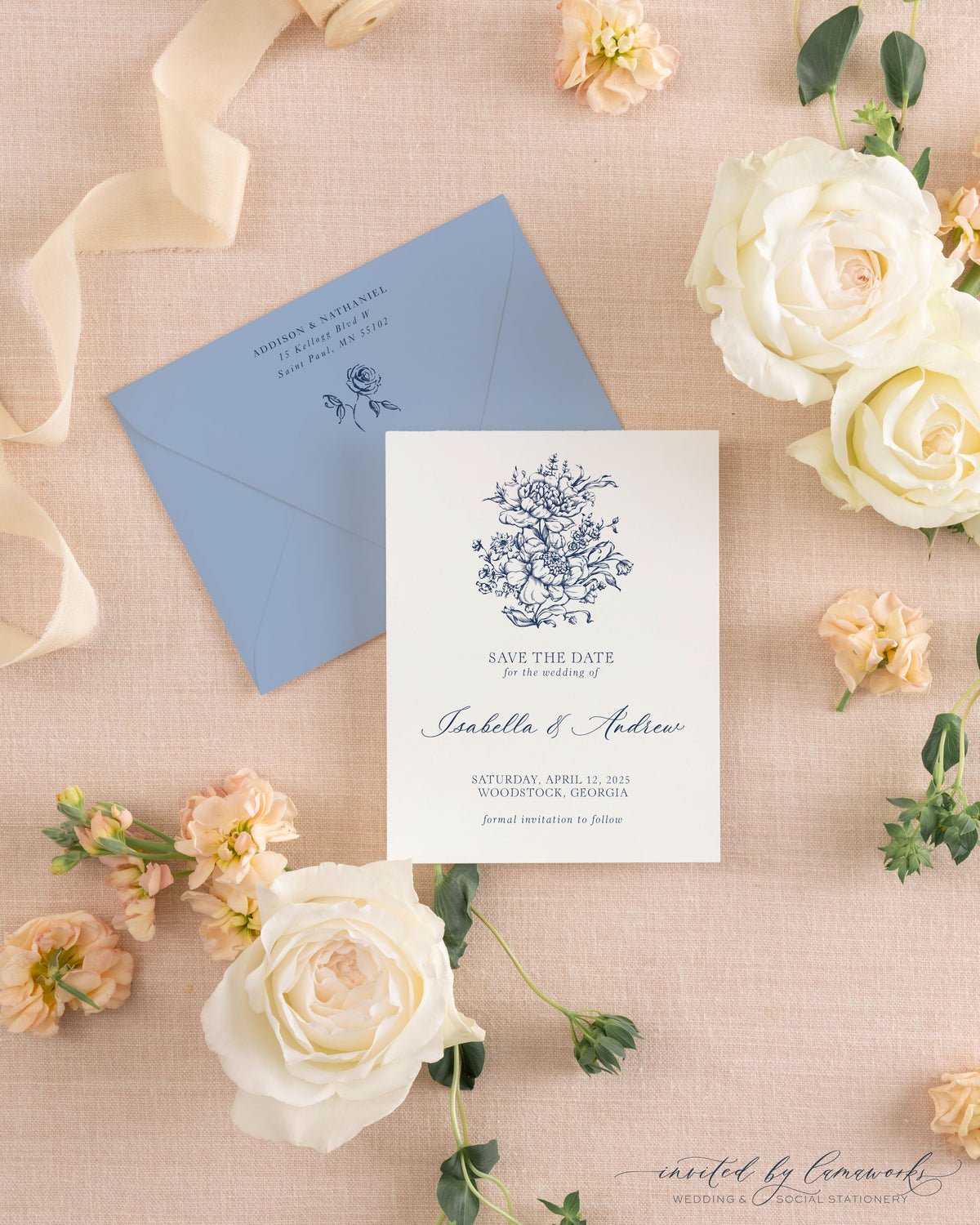 Isabella | Save the Date - Floral Bouquet