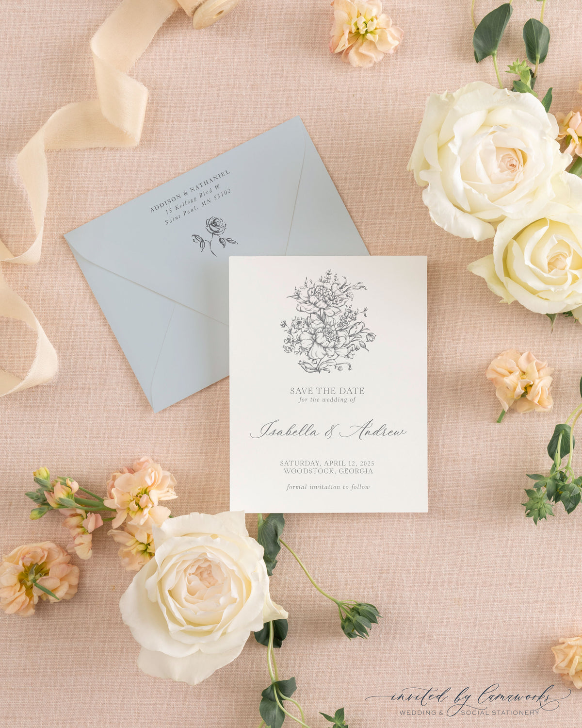 Isabella | Save the Date - Floral Bouquet