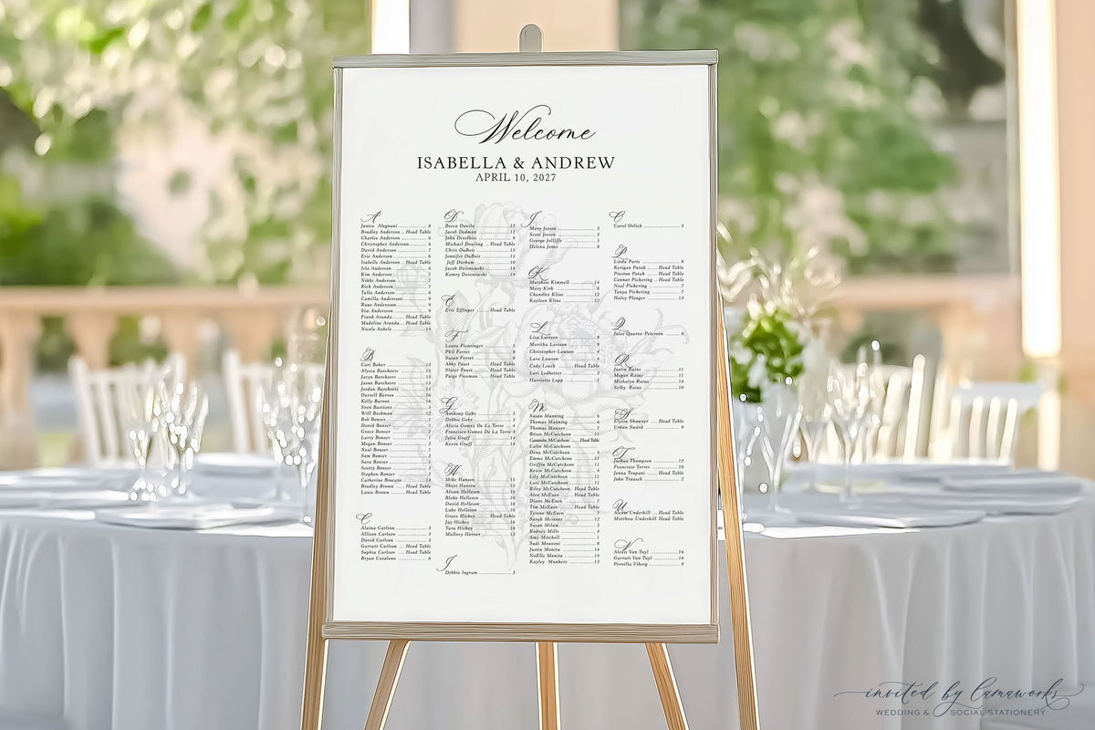 Isabella | Seating Chart
