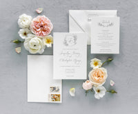 Vintage Illustration Botanical Wedding Invitation - Elizabeth & Grayson
