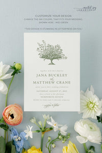 Vintage Floral Wedding Invitation | Jana