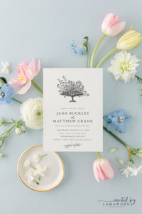 Vintage Floral Wedding Invitation | Jana