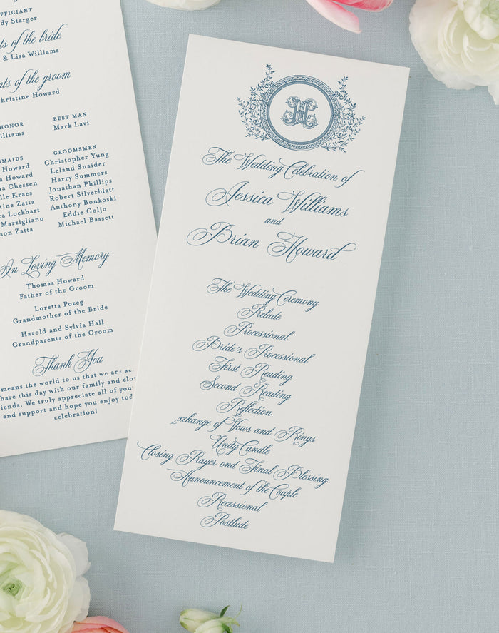 Jessica Wedding Programs
