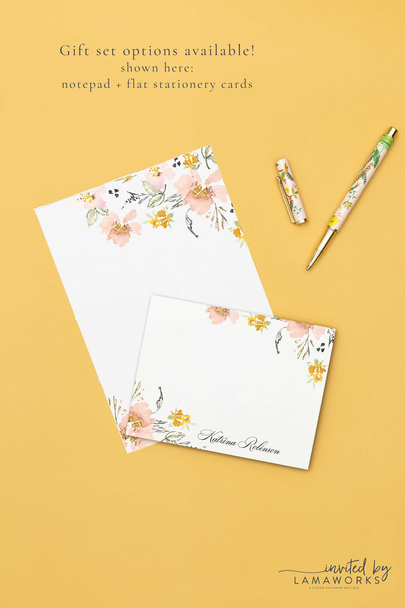 Floral Personalized Notepad | Katrina