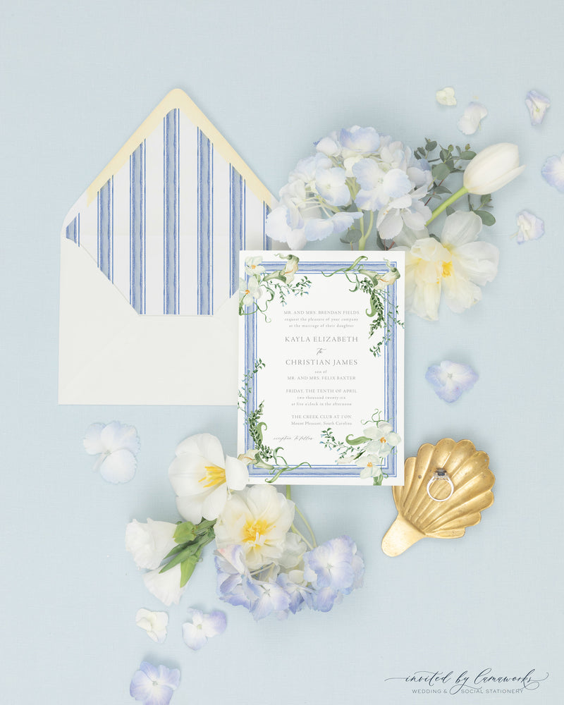 Kayla | Invitation Suite - Blue Frame