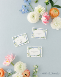 Kayla | Escort or Place Card with Blue Frame