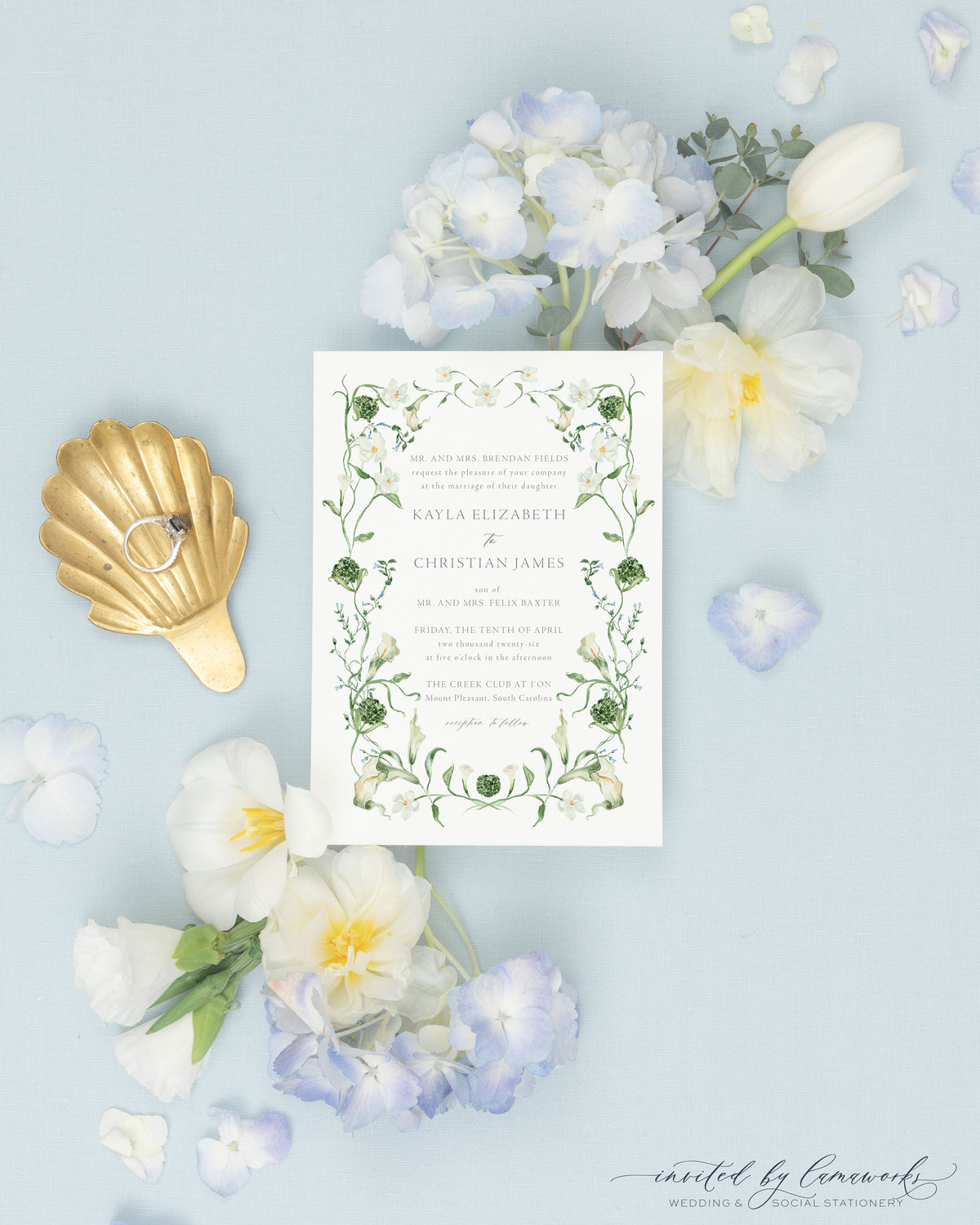 Kayla | Invitation Suite - Floral Frame