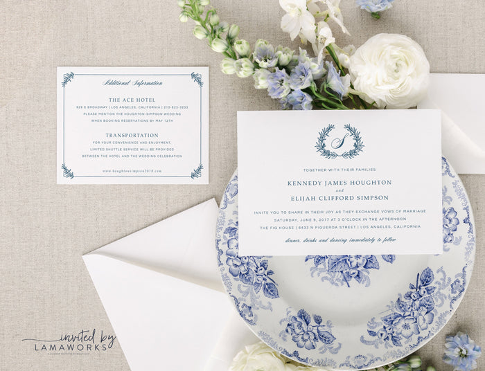 Modern Minimalist Monogram Stationery Set - Sarah