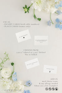Kim | Wedding Place & Escort Cards
