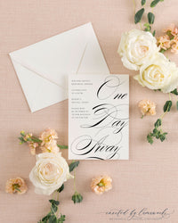 KIM | One Day Away - Rehearsal Dinner or Welcome Party Invitation
