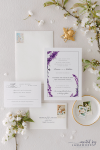 Rustic Watercolor Wedding Invitation Set | Larissa