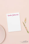 Modern Custom Notepad | Linda