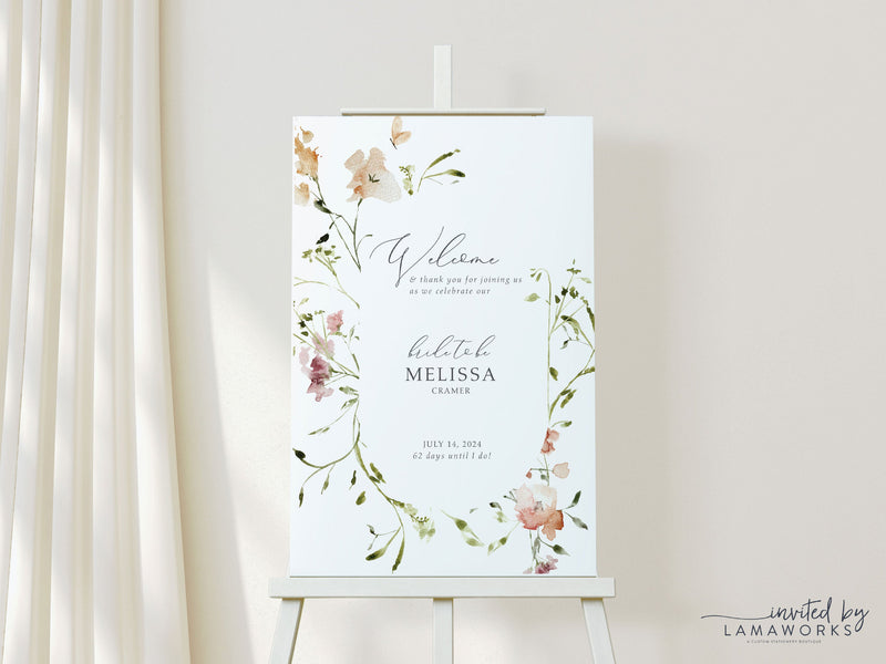 Melissa | Wedding or Shower Welcome Sign