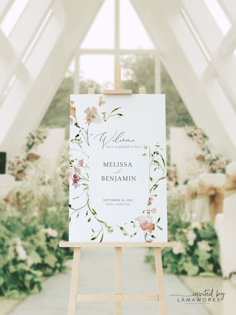 Melissa | Wedding or Shower Welcome Sign