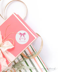Merry Magenta Bow Sticker