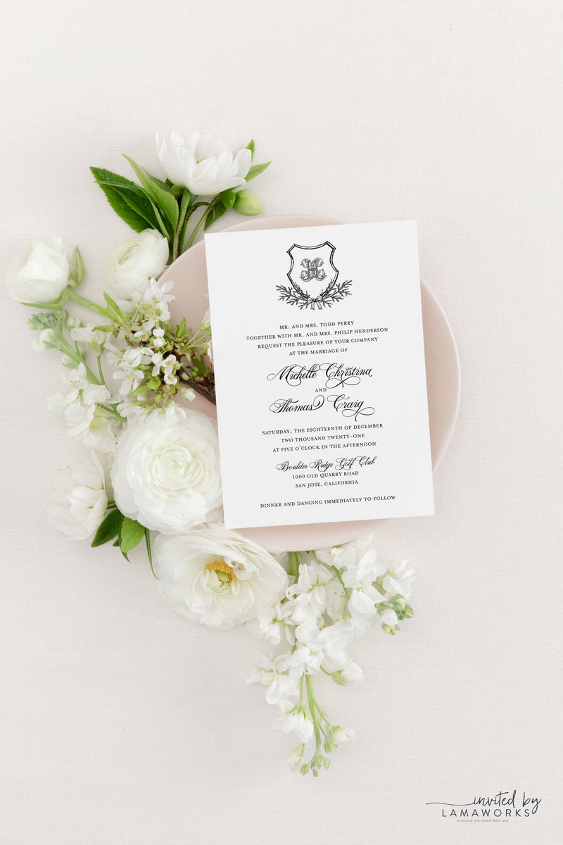 Modern Calligraphy Dinner Menu | Martha