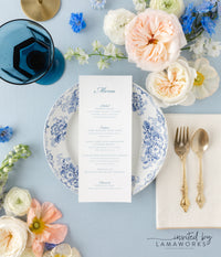 Calligraphy Wedding Menu | Sophia