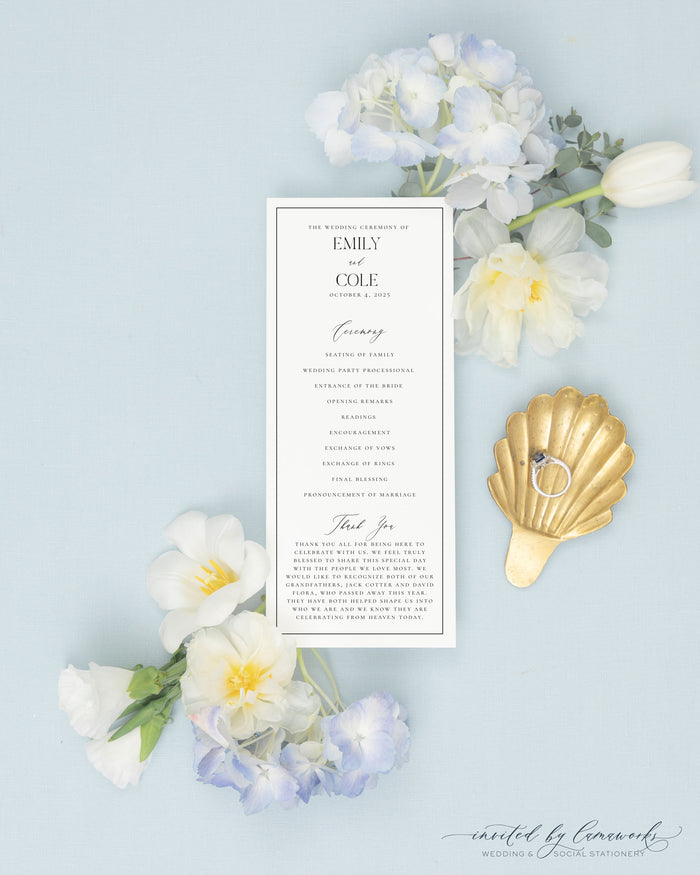 Molly | Wedding Program