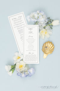 Molly | Wedding Program