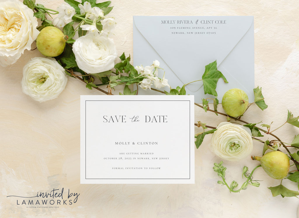 Molly horizontal save the date - modern