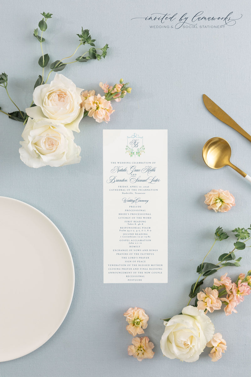 Natalie | Wedding Program