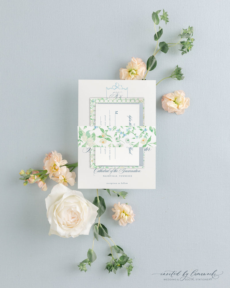 Natalie | Invitation Suite - Crest and Monogram