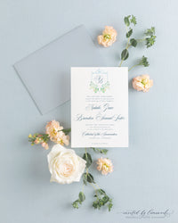 Natalie | Invitation Suite - Crest and Monogram