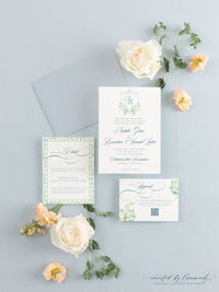 Natalie | Invitation Suite - Crest and Monogram