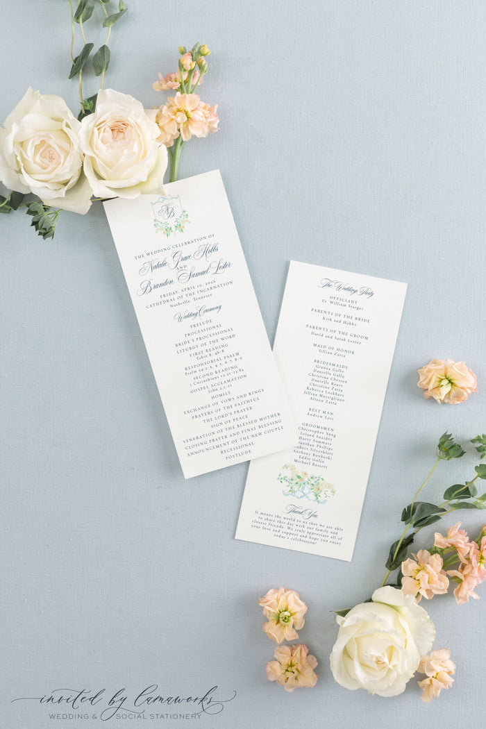 Natalie | Wedding Program