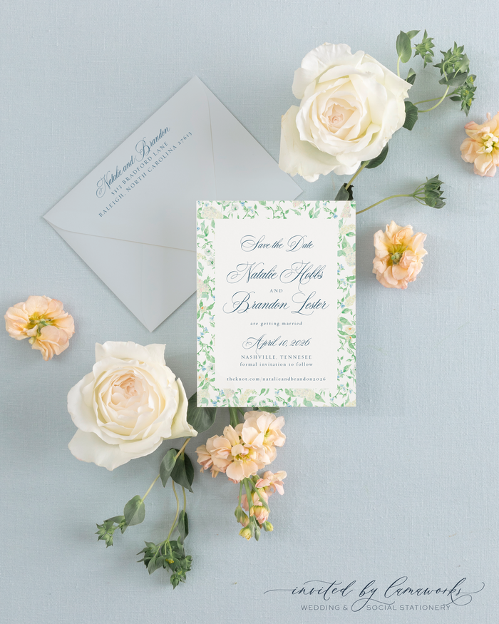 Natalie | Save the Date - Floral Frame