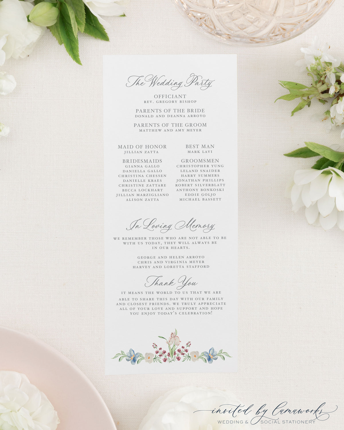 Odette | Wedding Program
