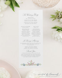 Odette | Wedding Program