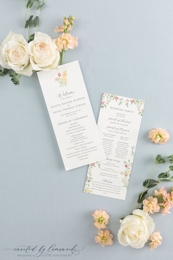 Olivia | Wedding Program